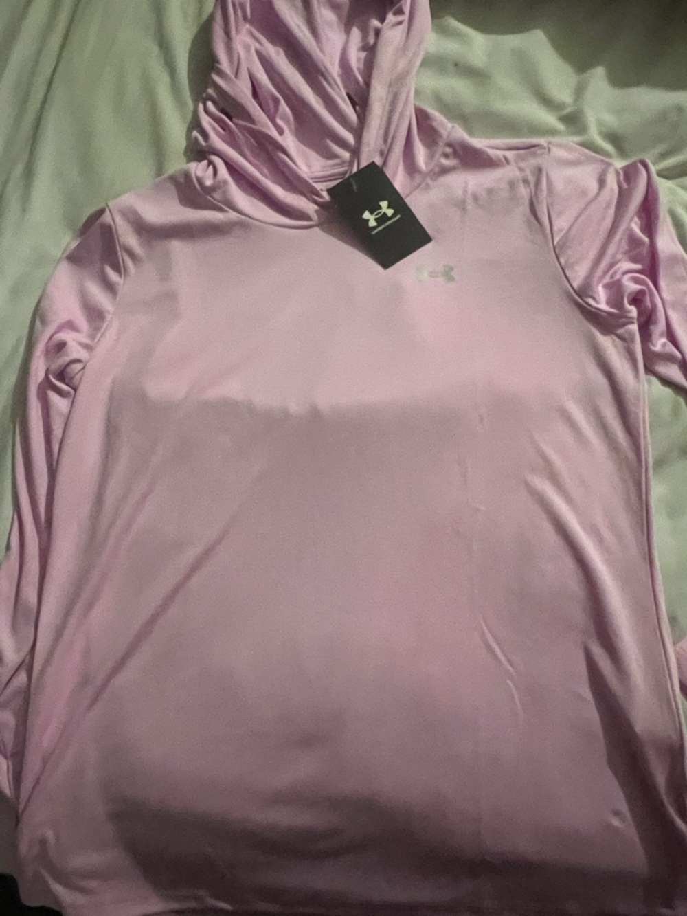 Under Armour Light Pink Performance Hooded Pullover - Picture 5 of 6